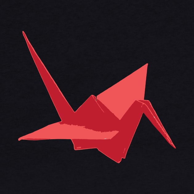 Origami Crane - Red by A2M